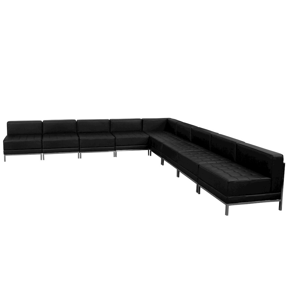 Imagination Black LeatherSoft Sectional Configuration, 9 Pieces. Picture 1