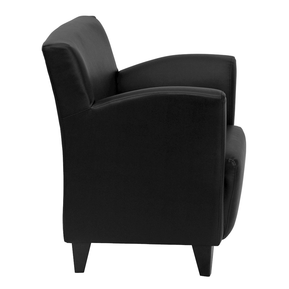 Roman Black LeatherSoft Lounge Chair. Picture 3