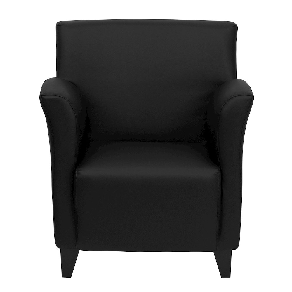 Roman Black LeatherSoft Lounge Chair. Picture 4