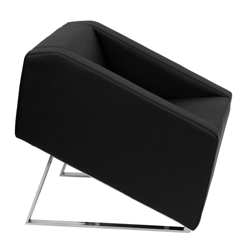 Smart Black LeatherSoft Lounge Chair. Picture 3