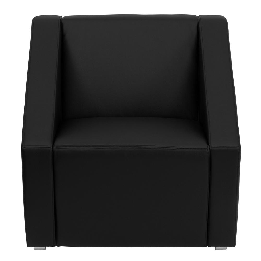 Smart Black LeatherSoft Lounge Chair. Picture 4