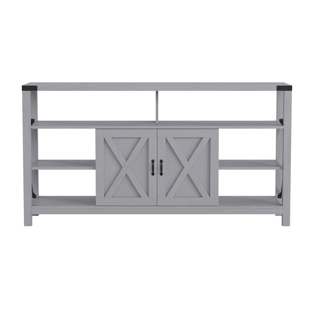 60" Farmhouse Tall TV Console Cabinet for TV's up to 60", Coastal Gray. Picture 10