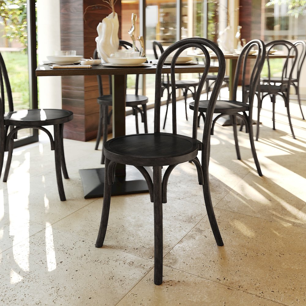 Betsy Early American Thonet Style Solid Wood Stackable Dining Chair. Picture 3