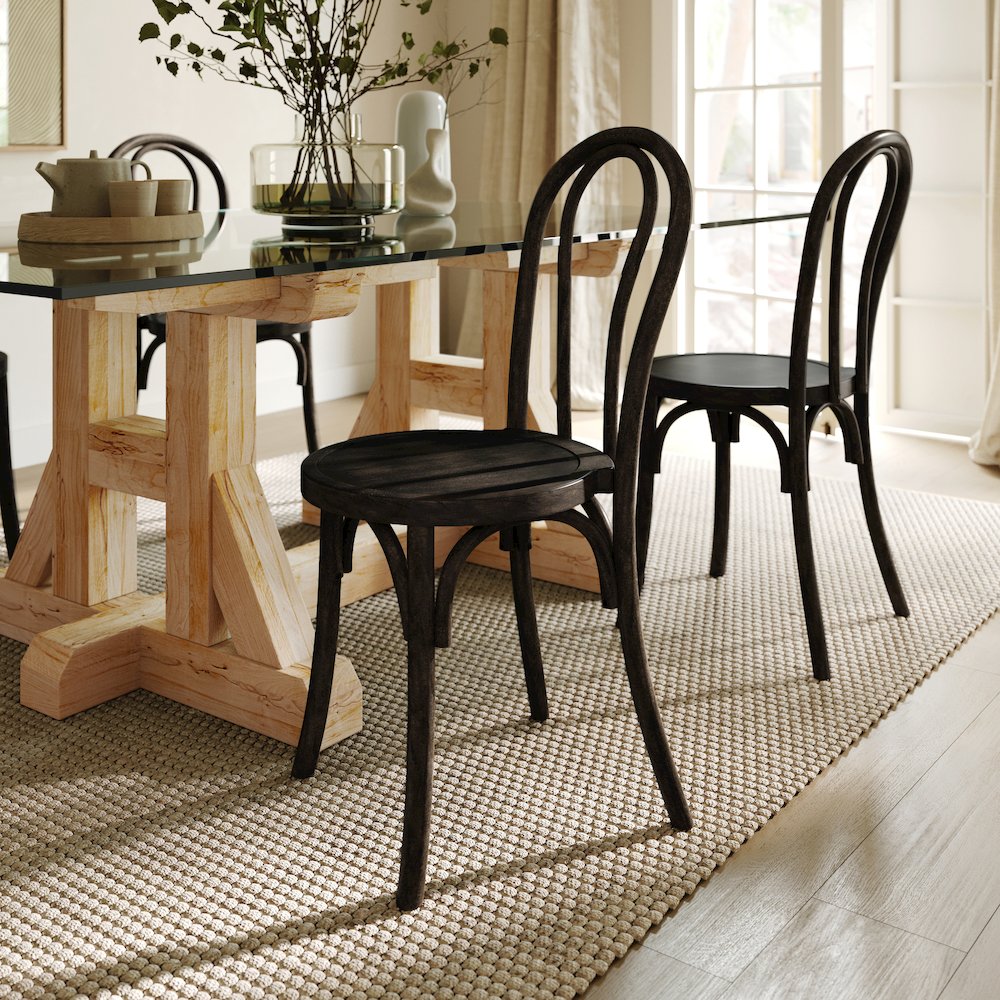 Betsy Early American Thonet Style Solid Wood Stackable Dining Chair. Picture 7