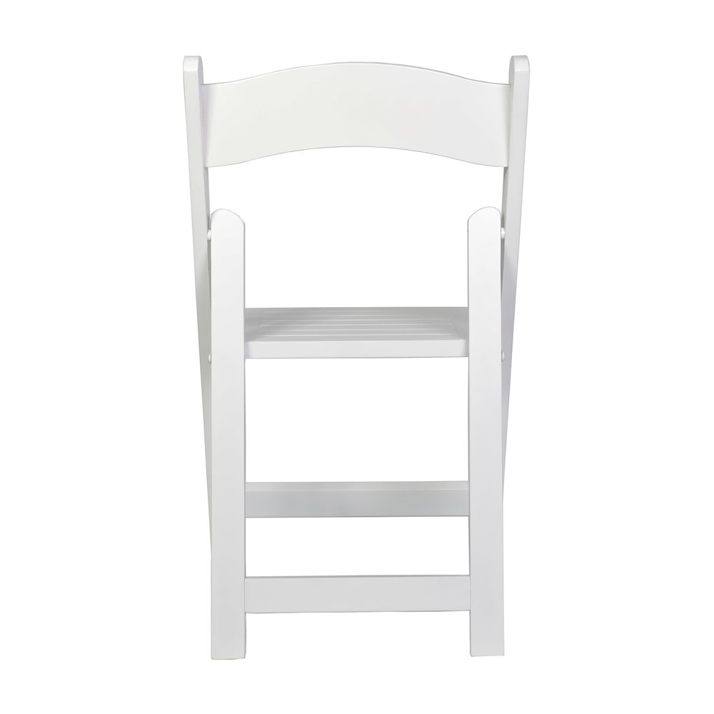 Holden Commercial Grade White Solid Wood Folding Dining Chair. Picture 7