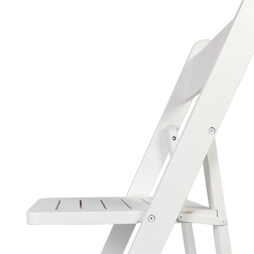 Holden Commercial Grade White Solid Wood Folding Dining Chair. Picture 8