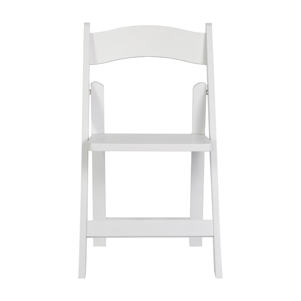 Holden Commercial Grade White Solid Wood Folding Dining Chair. Picture 10