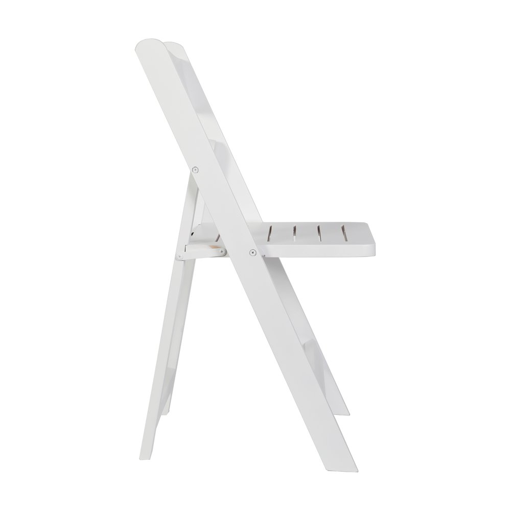 Holden Commercial Grade White Solid Wood Folding Dining Chair. Picture 9