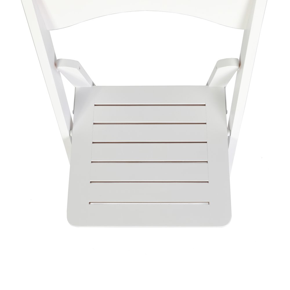 Holden Commercial Grade White Solid Wood Folding Dining Chair. Picture 11