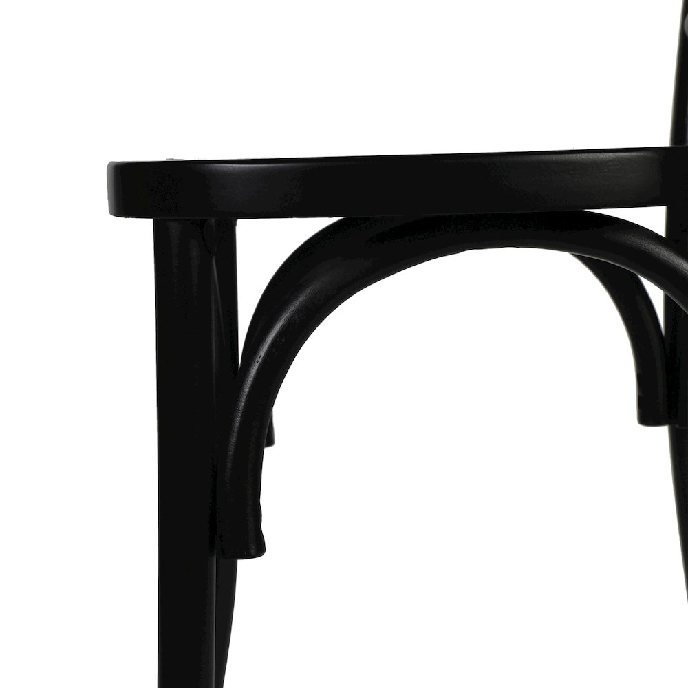 Brooklyn Black Solid Wood Stackable Dining Chair with Intricate Back Detail. Picture 9