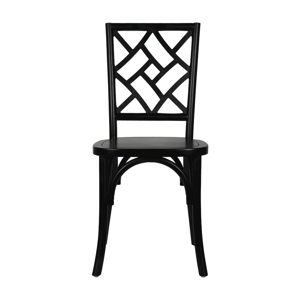 Brooklyn Black Solid Wood Stackable Dining Chair with Intricate Back Detail. Picture 11