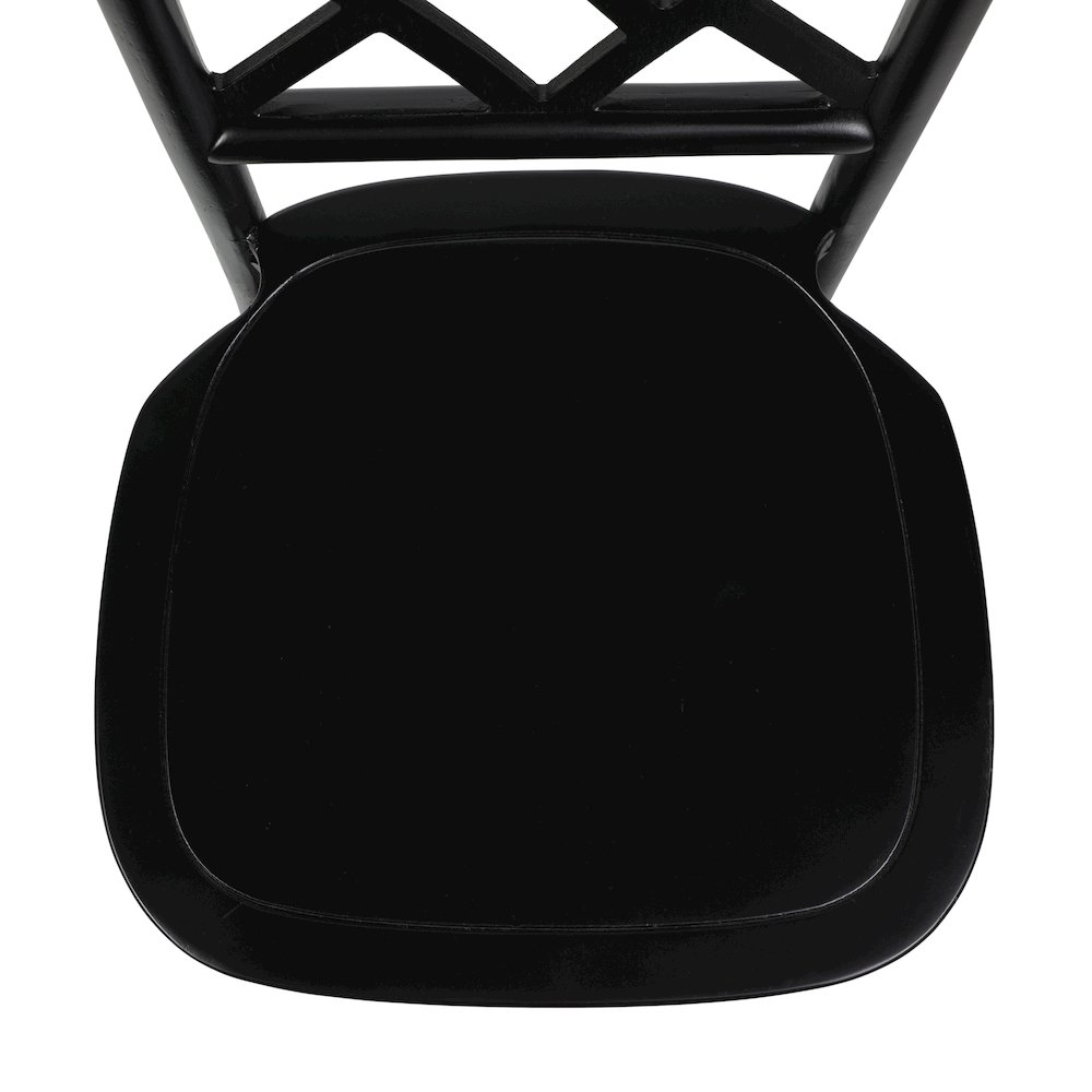 Brooklyn Black Solid Wood Stackable Dining Chair with Intricate Back Detail. Picture 12
