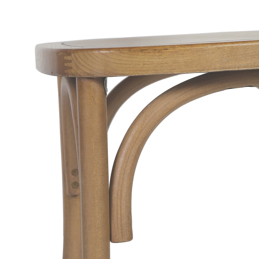 Brooklyn Pecan Solid Wood Stackable Dining Chair with Intricate Back Detail. Picture 9