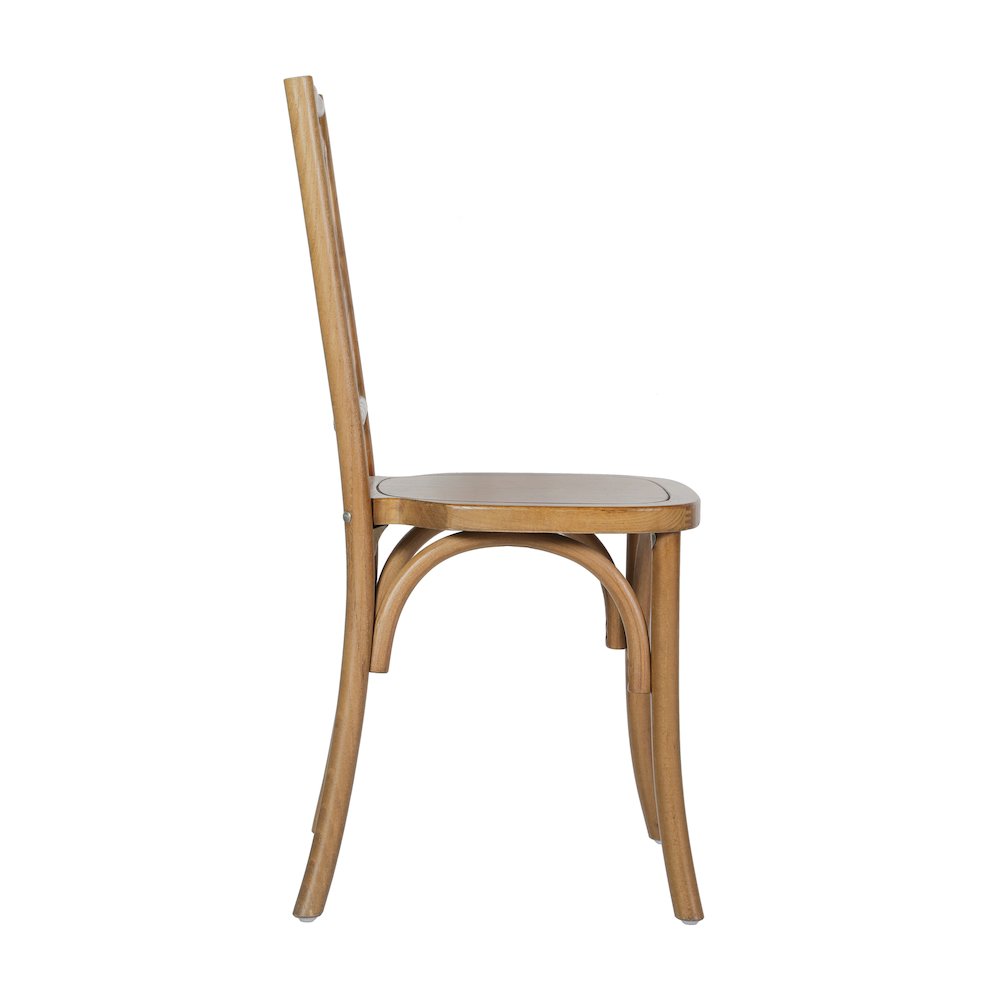 Brooklyn Pecan Solid Wood Stackable Dining Chair with Intricate Back Detail. Picture 10