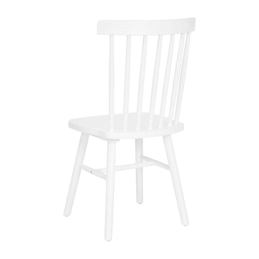 Set of 2 Windsor Dining Chairs, Solid Wood Armless in White. Picture 9