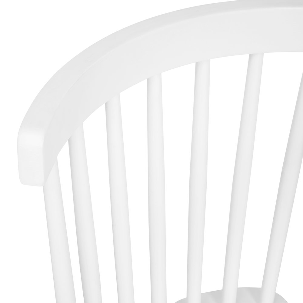 Set of 2 Windsor Dining Chairs, Solid Wood Armless in White. Picture 10