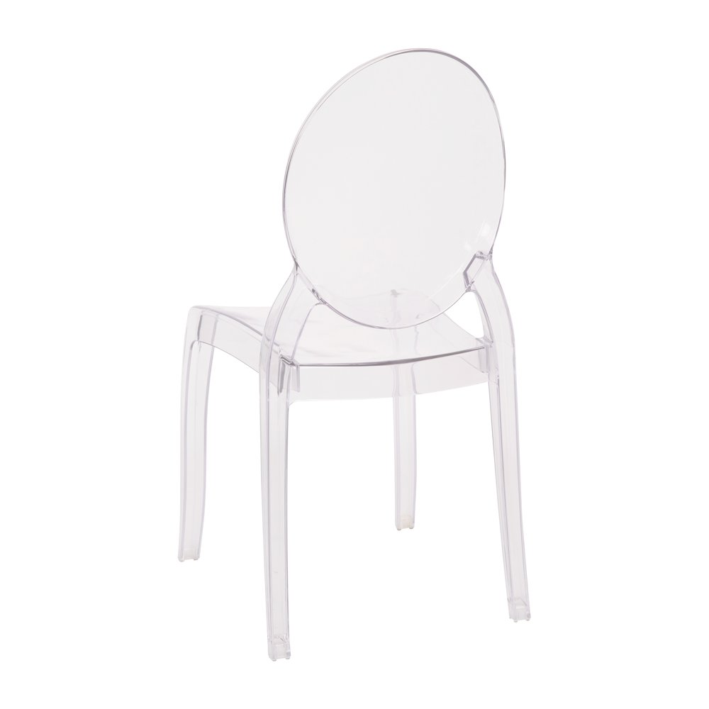Set of 4 Crystal Extra Wide Resin  Banquet, Event Ghost Chairs. Picture 7