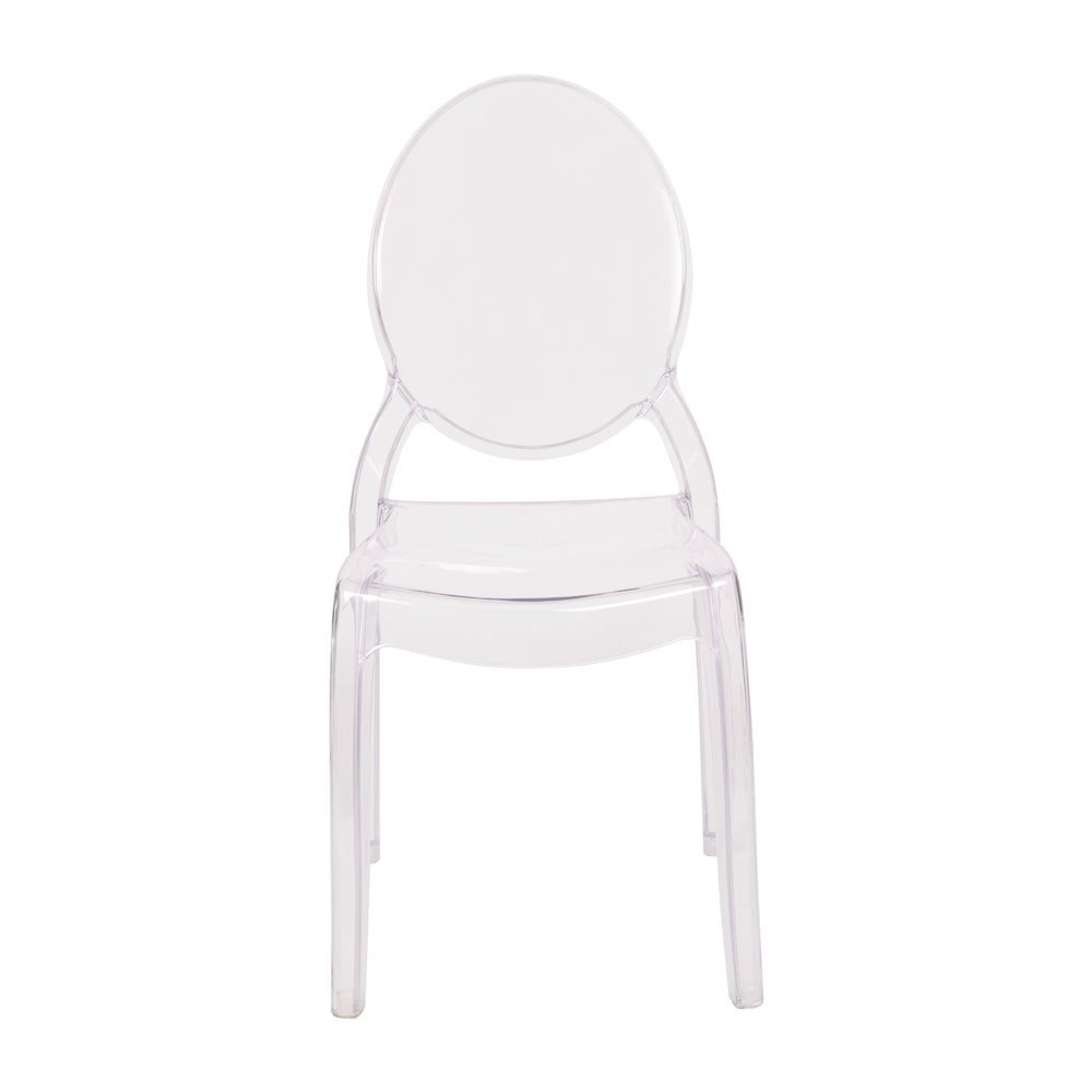 Set of 4 Crystal Extra Wide Resin  Banquet, Event Ghost Chairs. Picture 11