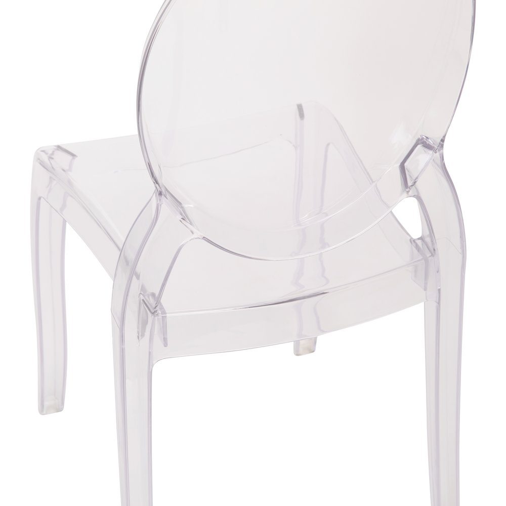 Set of 4 Crystal Extra Wide Resin  Banquet, Event Ghost Chairs. Picture 13