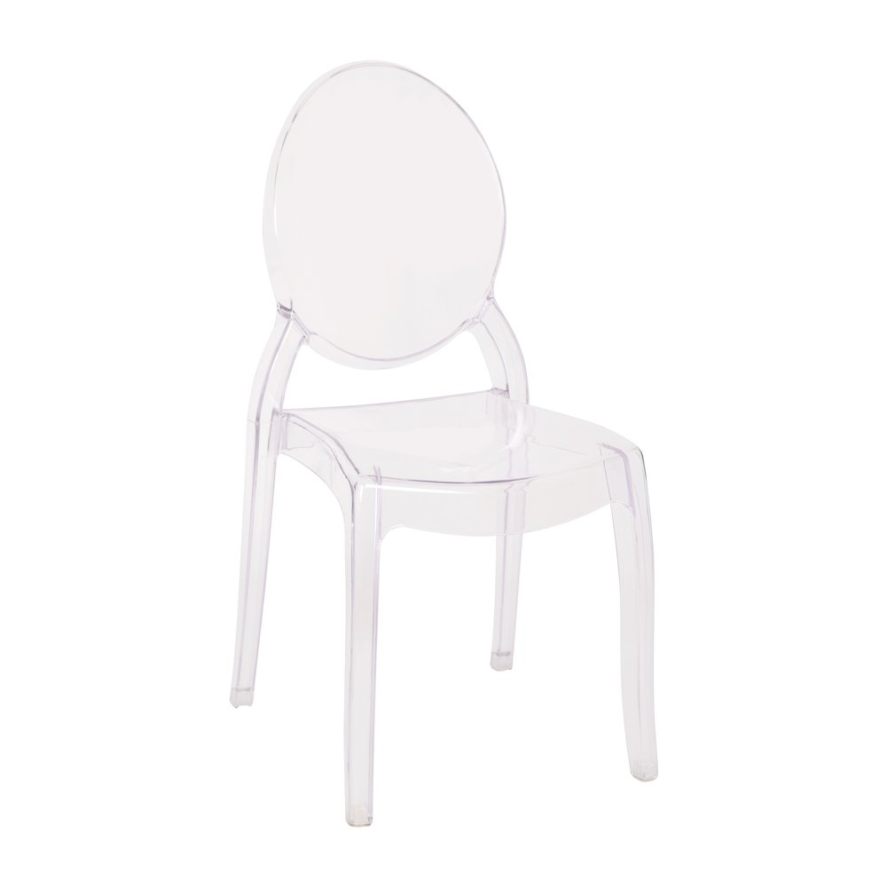 Set of 4 Crystal Extra Wide Resin  Banquet, Event Ghost Chairs. Picture 9