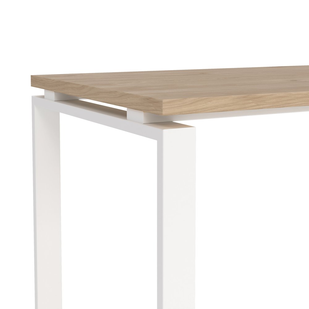 Sign Home Office Writing Office Desk, Jackson Hickory/White. Picture 3
