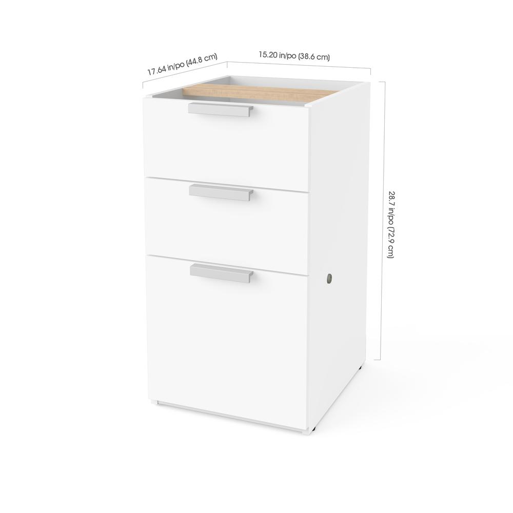 Add-On Pedestal with 3 Drawers. Picture 2