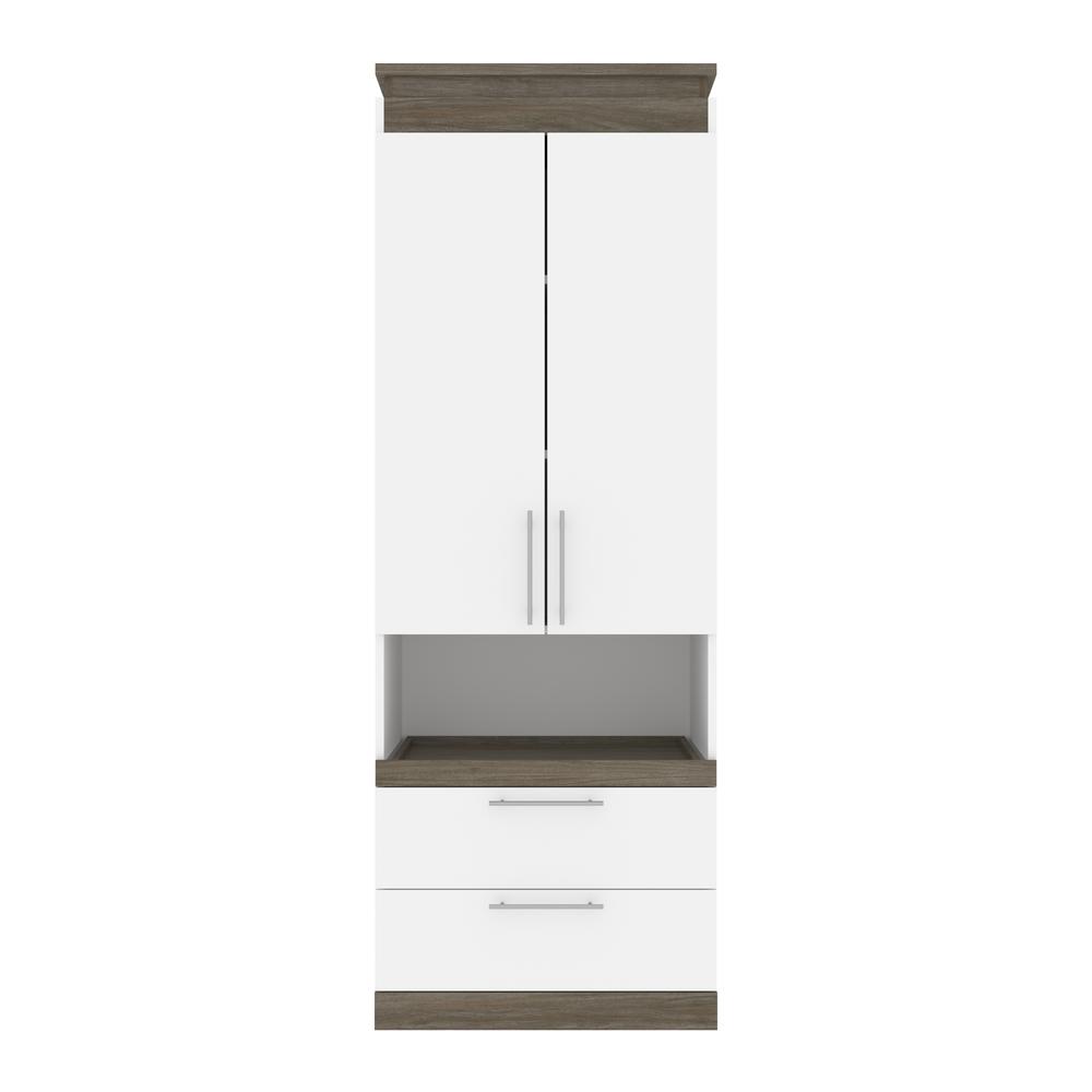 Orion 30W Tall Storage Cabinet with Doors, Drawers and Pull-Out Shelf. Picture 2