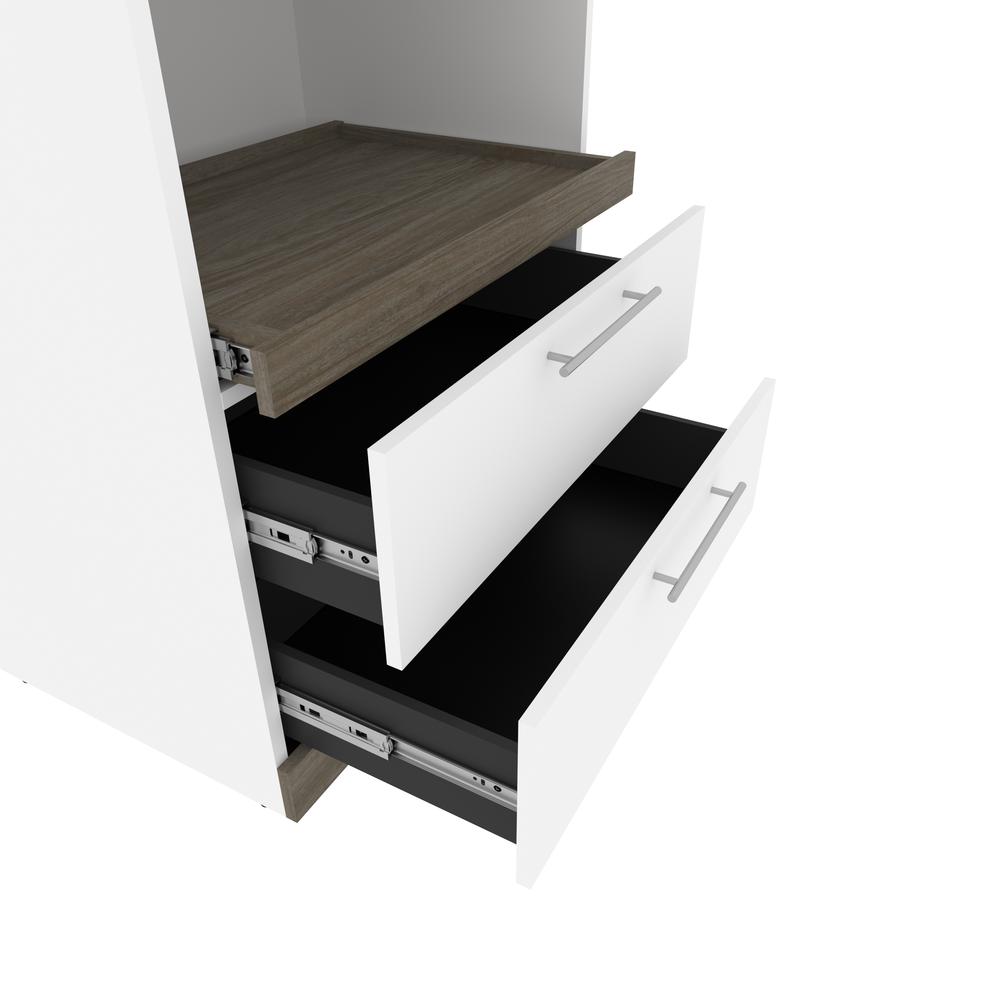 Orion 30W Tall Storage Cabinet with Doors, Drawers and Pull-Out Shelf. Picture 5