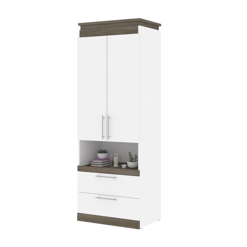 Orion 30W Tall Storage Cabinet with Doors, Drawers and Pull-Out Shelf. Picture 11