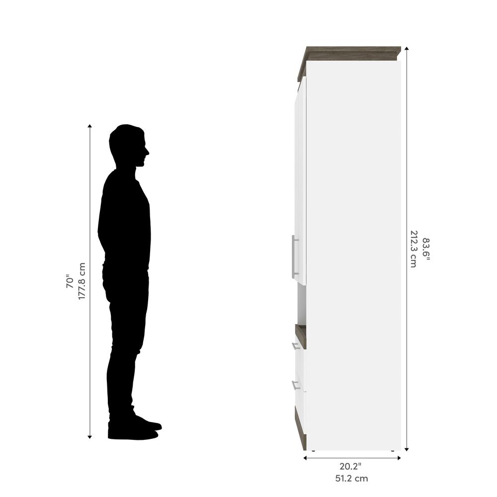 Orion 30W Tall Storage Cabinet with Doors, Drawers and Pull-Out Shelf. Picture 14