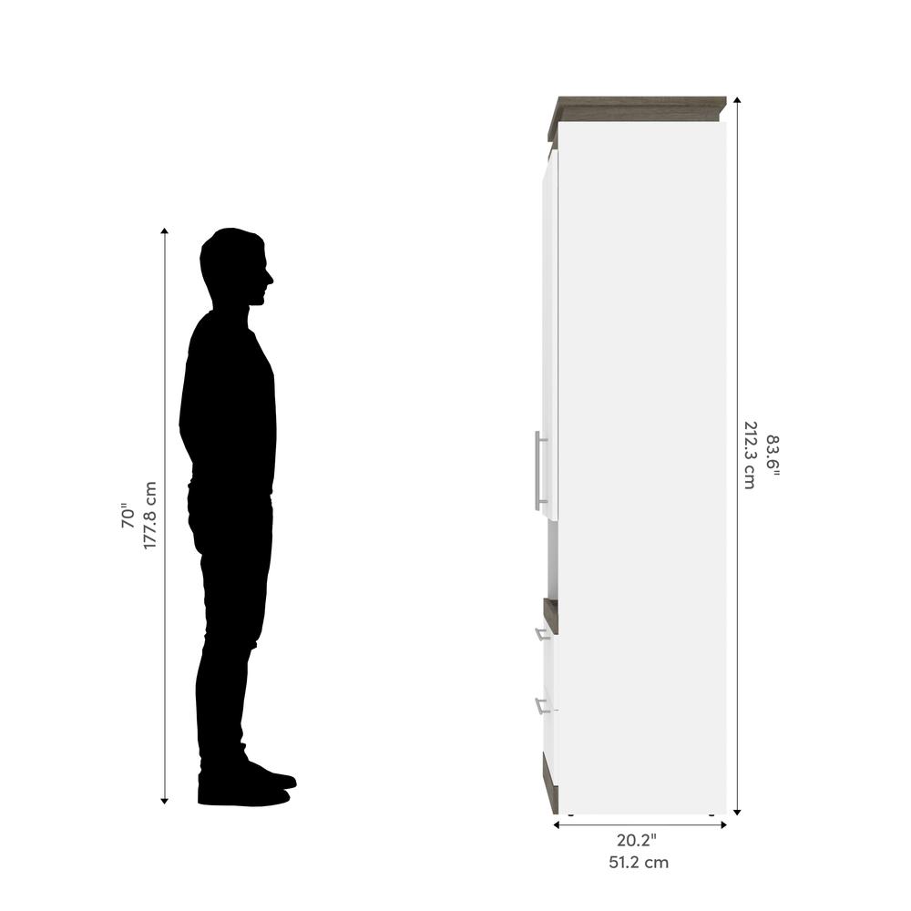 Orion 20W Narrow Storage Cabinet with Doors, Drawers and Pull-Out Shelf. Picture 14