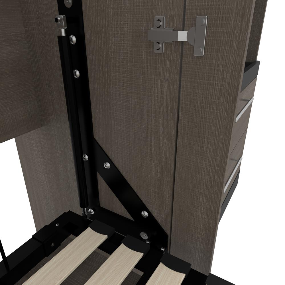 Orion Full Murphy Bed with Storage Cabinets and Pull-Out Shelves (120W). Picture 16