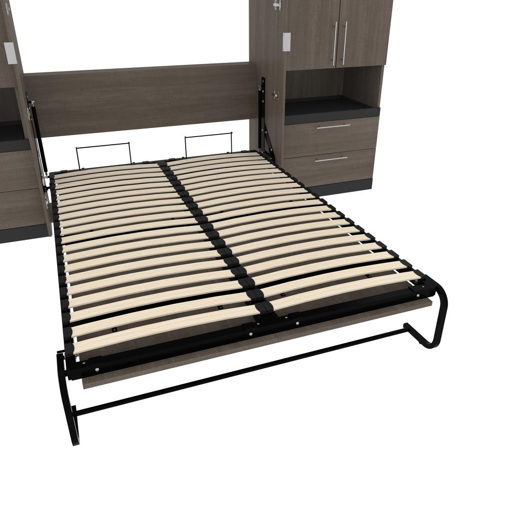 Orion Full Murphy Bed with Storage Cabinets and Pull-Out Shelves (120W). Picture 17