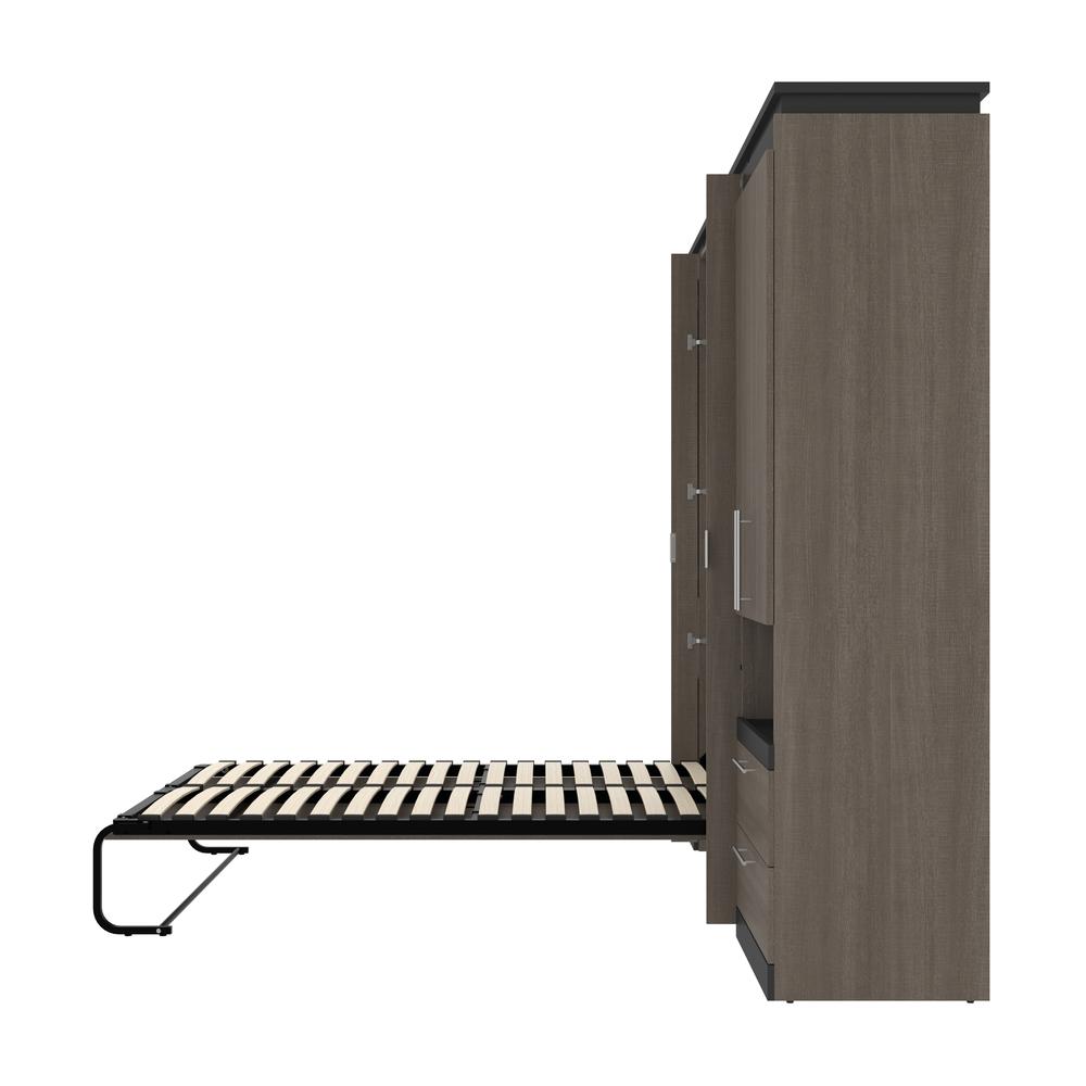 Orion Full Murphy Bed with Storage Cabinets and Pull-Out Shelves (120W). Picture 26