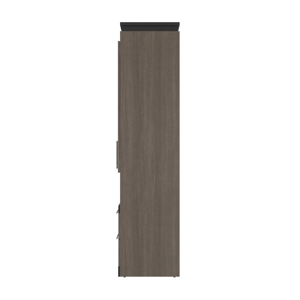 Orion Queen Murphy Bed with Storage Cabinets and Pull-Out Shelves (126W). Picture 13