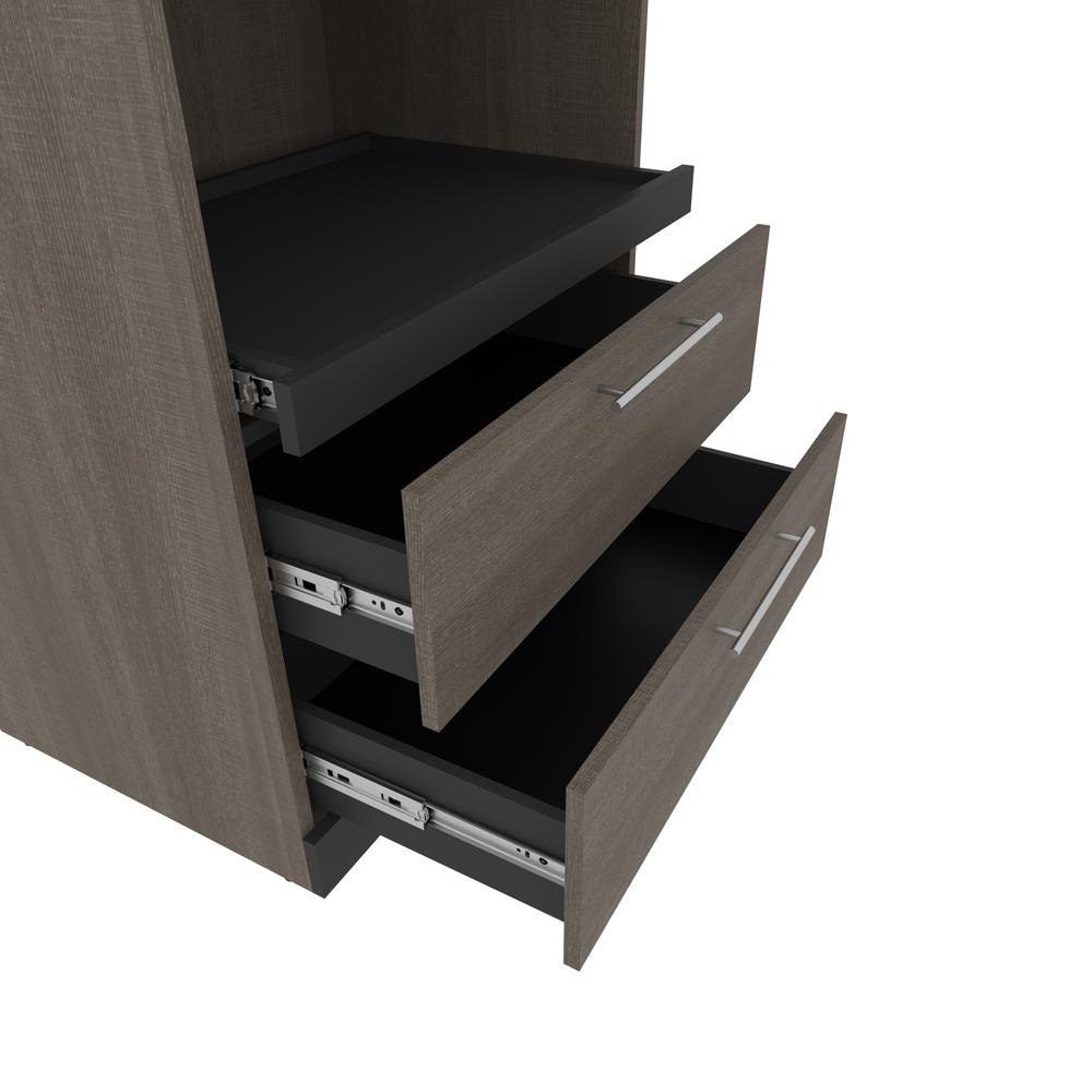 Orion Queen Murphy Bed with Storage Cabinets and Pull-Out Shelves (126W). Picture 18