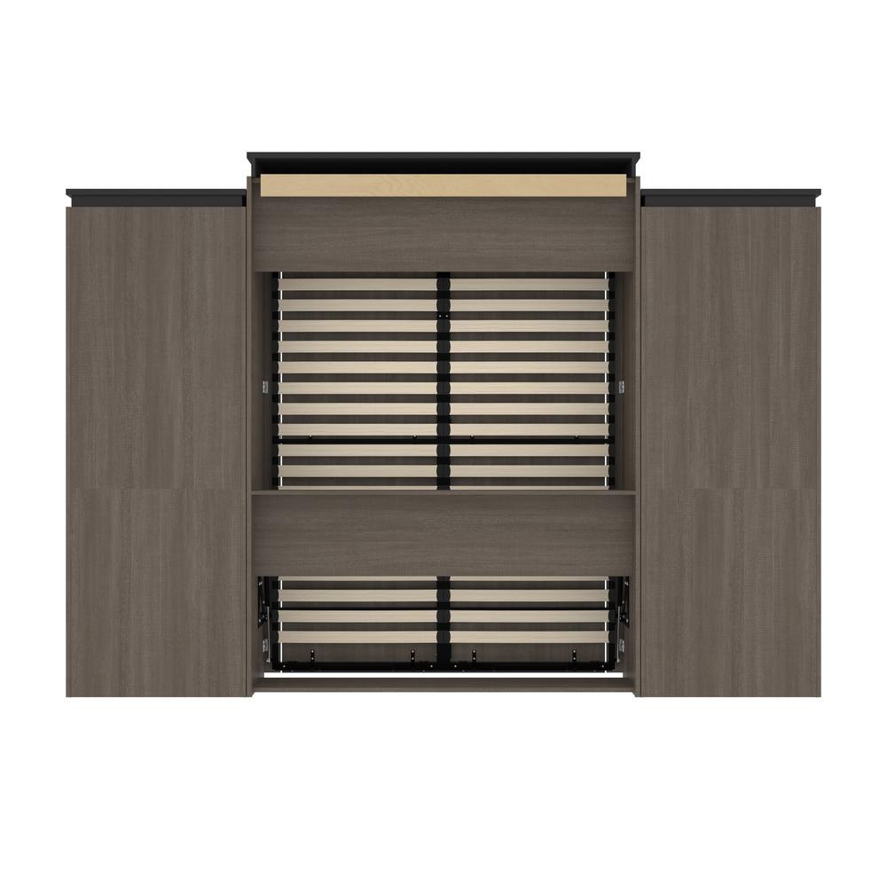 Orion Queen Murphy Bed with Storage Cabinets and Pull-Out Shelves (126W). Picture 21