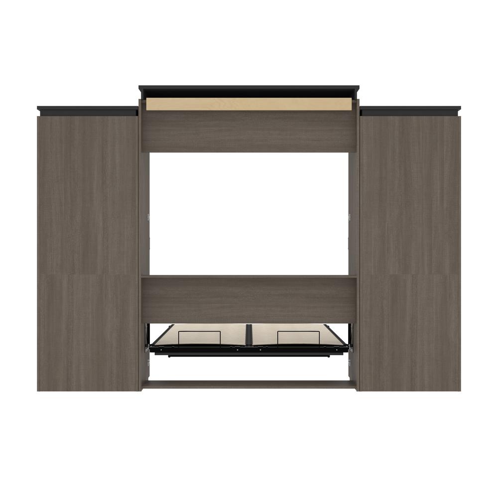 Orion Queen Murphy Bed with Storage Cabinets and Pull-Out Shelves (126W). Picture 27