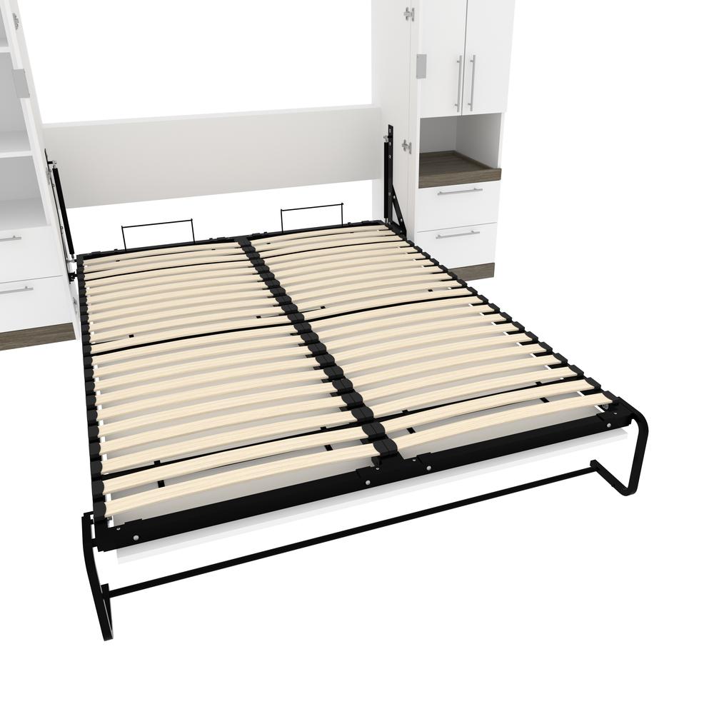 Queen Murphy Bed with Storage Cabinet and Tall Shelf with Drawers. Picture 16