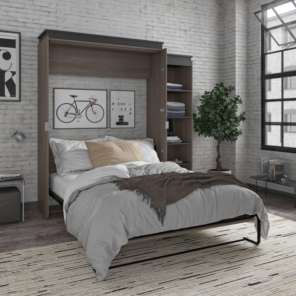 Orion Queen Murphy Bed with Shelves (87W). Picture 5