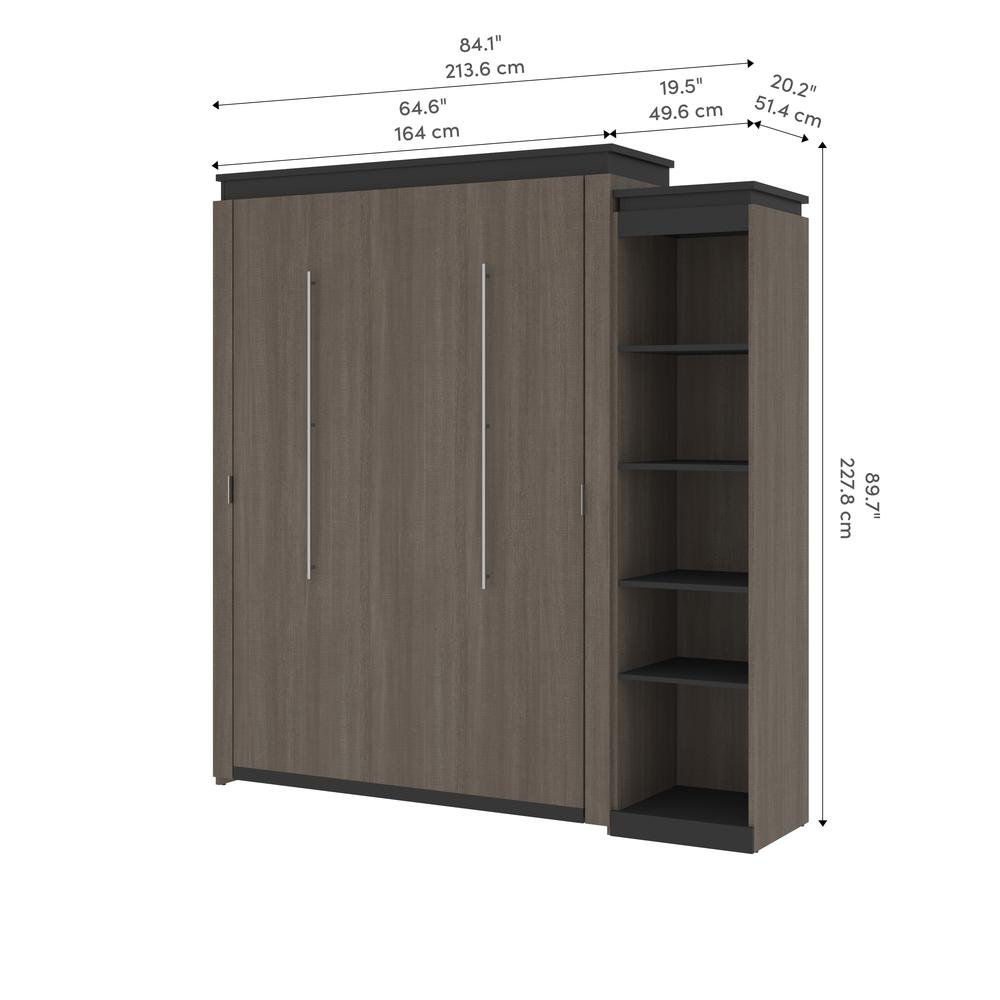 Orion Queen Murphy Bed with Shelves (87W). Picture 10