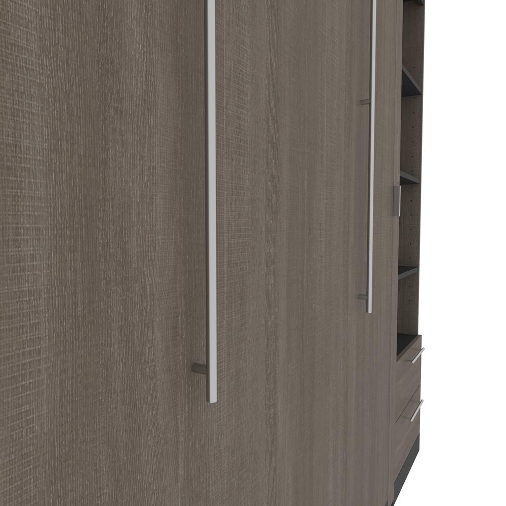 Orion Queen Murphy Bed with Shelves and Drawers (106W). Picture 19