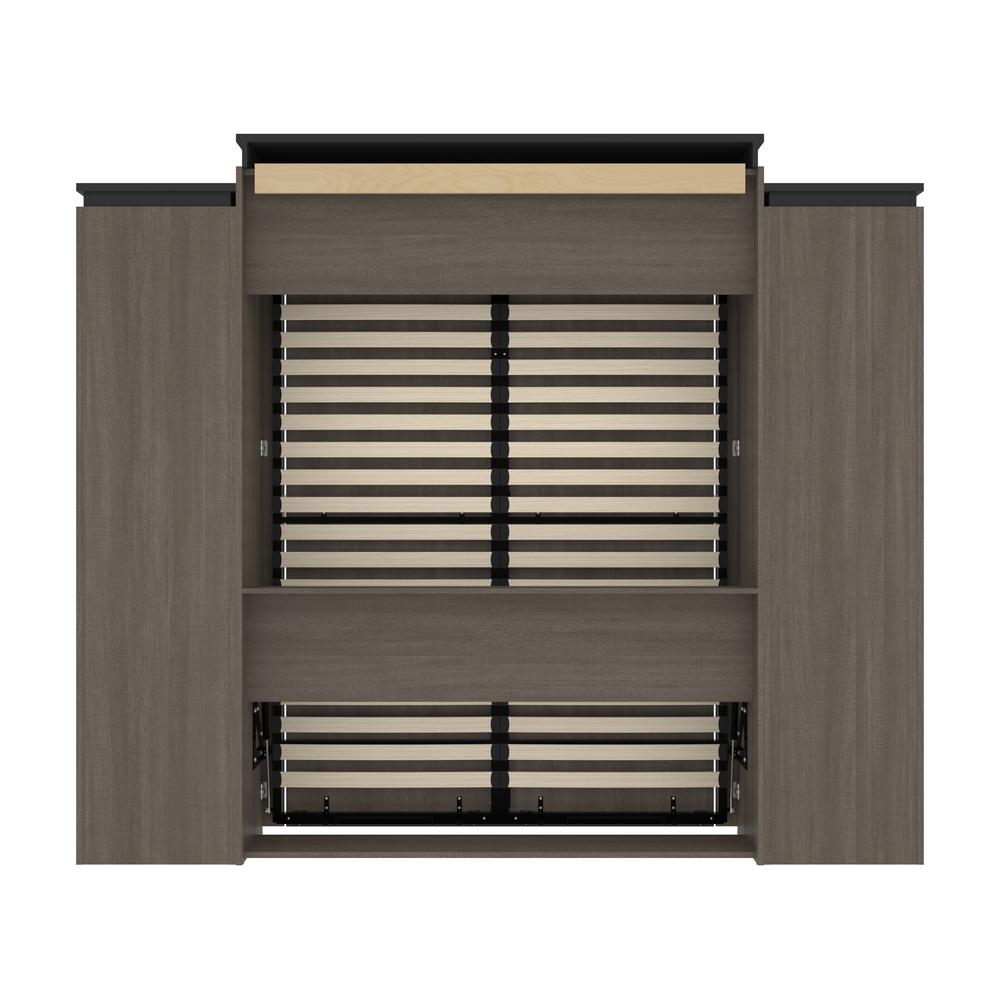 Orion Queen Murphy Bed with Shelves and Drawers (106W). Picture 21