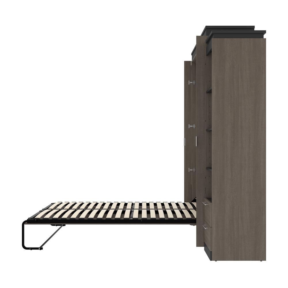 Orion Queen Murphy Bed with Shelves and Drawers (106W). Picture 26