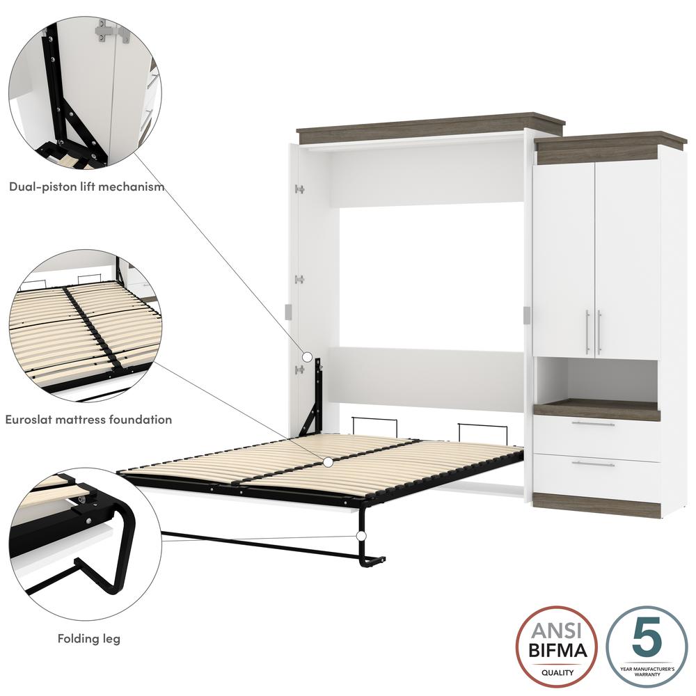 Queen Murphy Bed with Storage Cabinet and Pull-Out Shelf. Picture 8