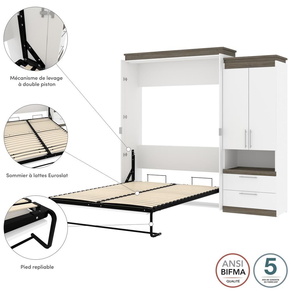 Queen Murphy Bed with Storage Cabinet and Pull-Out Shelf. Picture 9