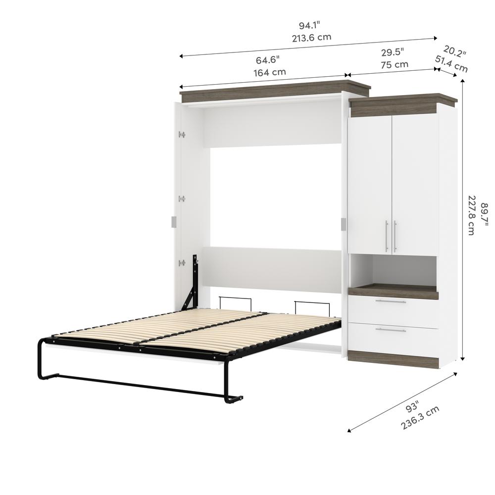 Queen Murphy Bed with Storage Cabinet and Pull-Out Shelf. Picture 11