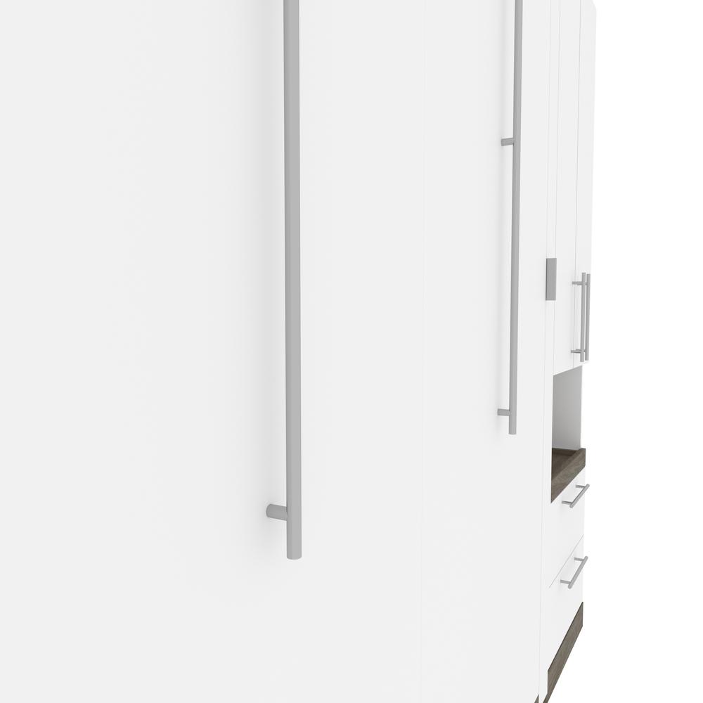 Orion Queen Murphy Bed with Storage Cabinets and Pull-Out Shelves (106W). Picture 19