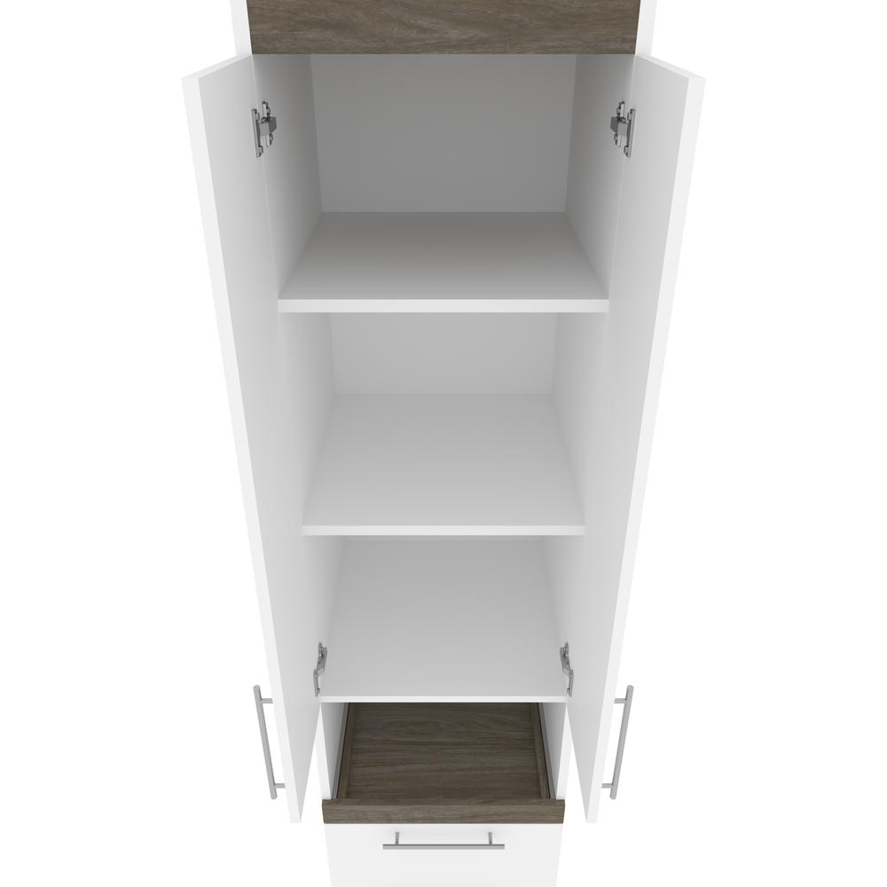 Orion Queen Murphy Bed with Storage Cabinets and Pull-Out Shelves (106W). Picture 20