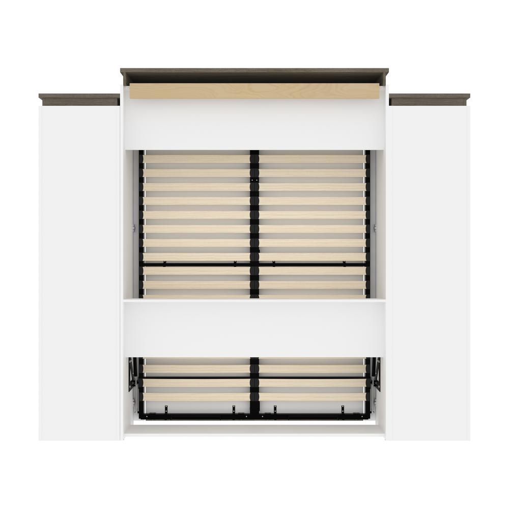Orion Queen Murphy Bed with Storage Cabinets and Pull-Out Shelves (106W). Picture 21